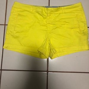Bright yellow shorts